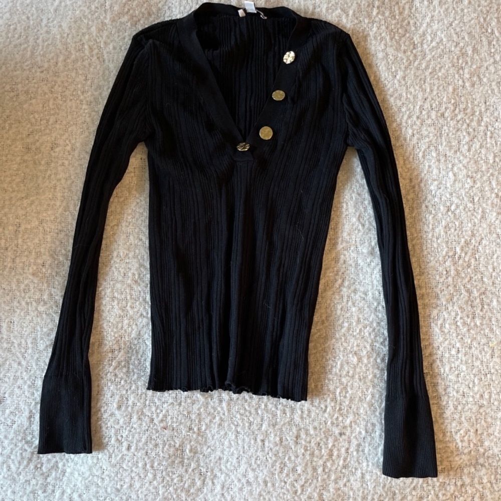 Top shop black blouse M‎